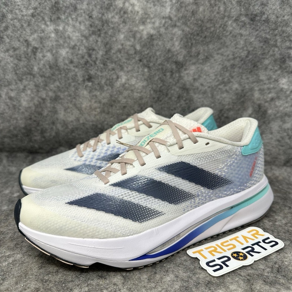 Adidas Adizero SL2 Running Shoes Womens Sz 7.5 White Ink Aqua Sneakers IF1156
